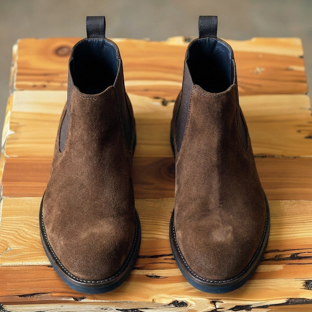 Brown Nubuck Leather Bartolo Chelsea Boot