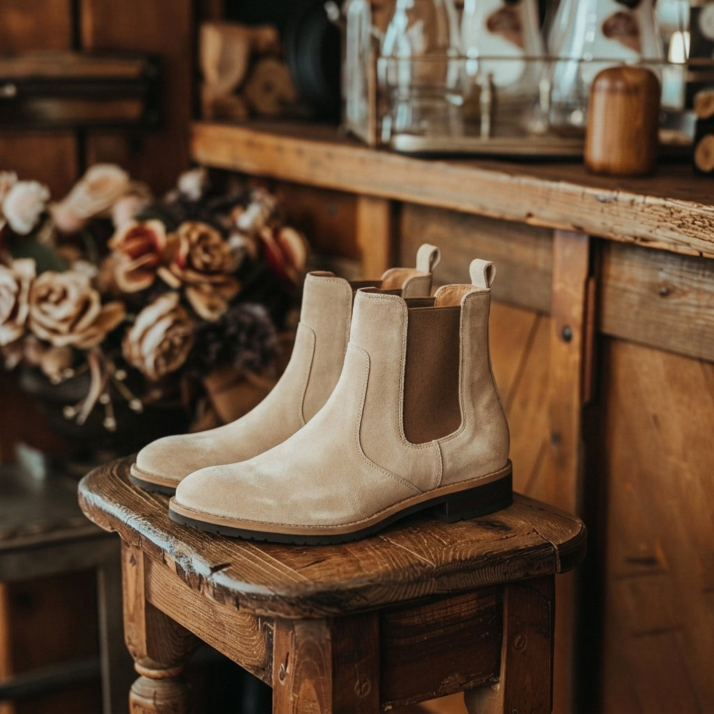 Tan Nubuck Leather Benigno Chelsea Boot