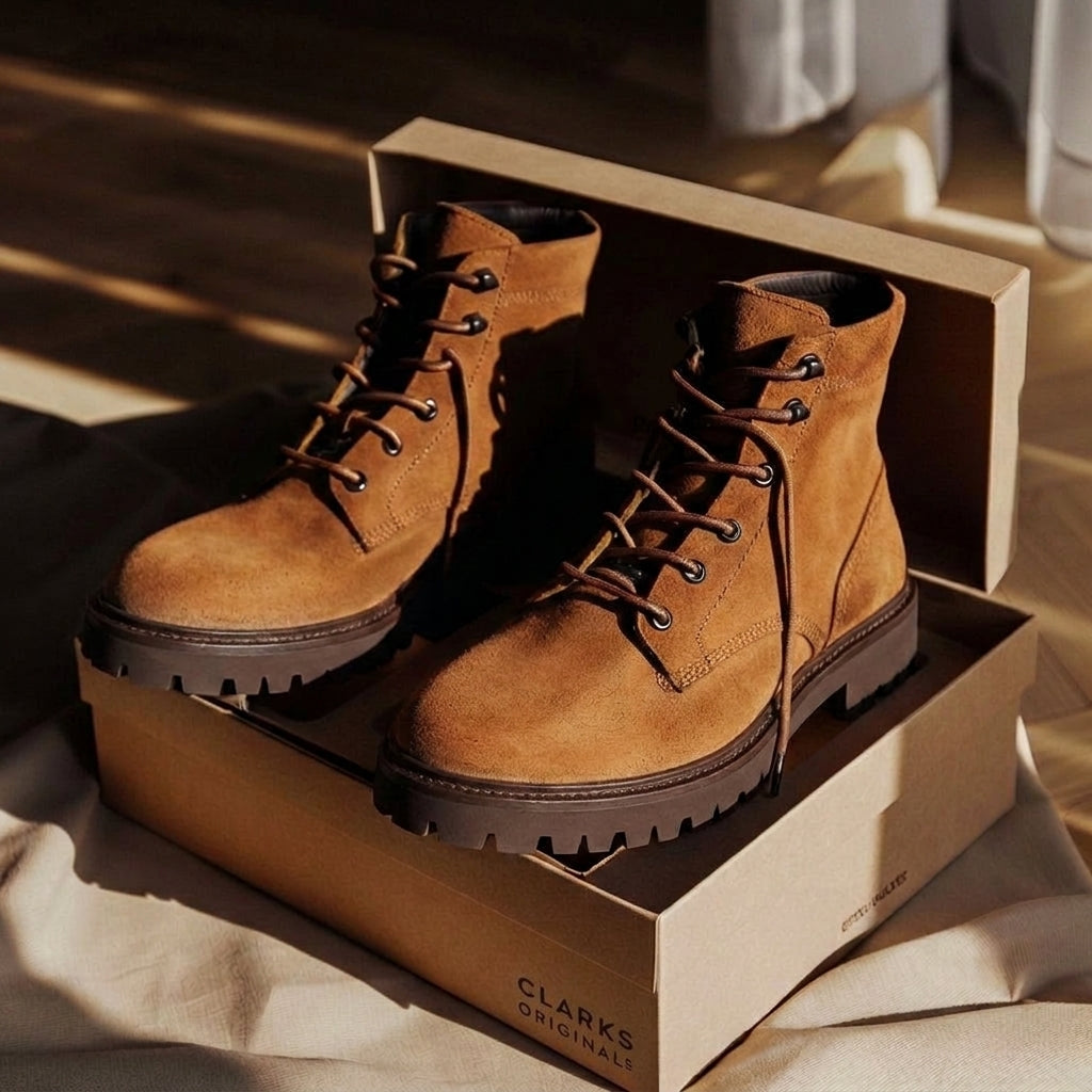 Brown Nubuck Leather Benedetto Combat Boot