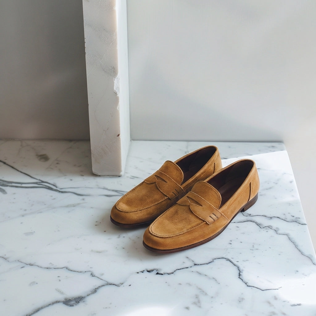 Brown Nubuck Leather Ferdinando Loafer