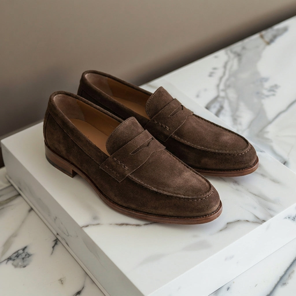Brown Nubuck Leather Filippo Loafer