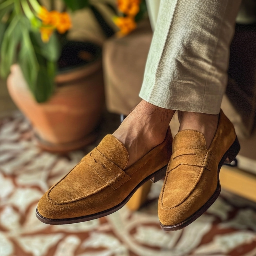 Tan Nubuck Leather Gianni Loafer