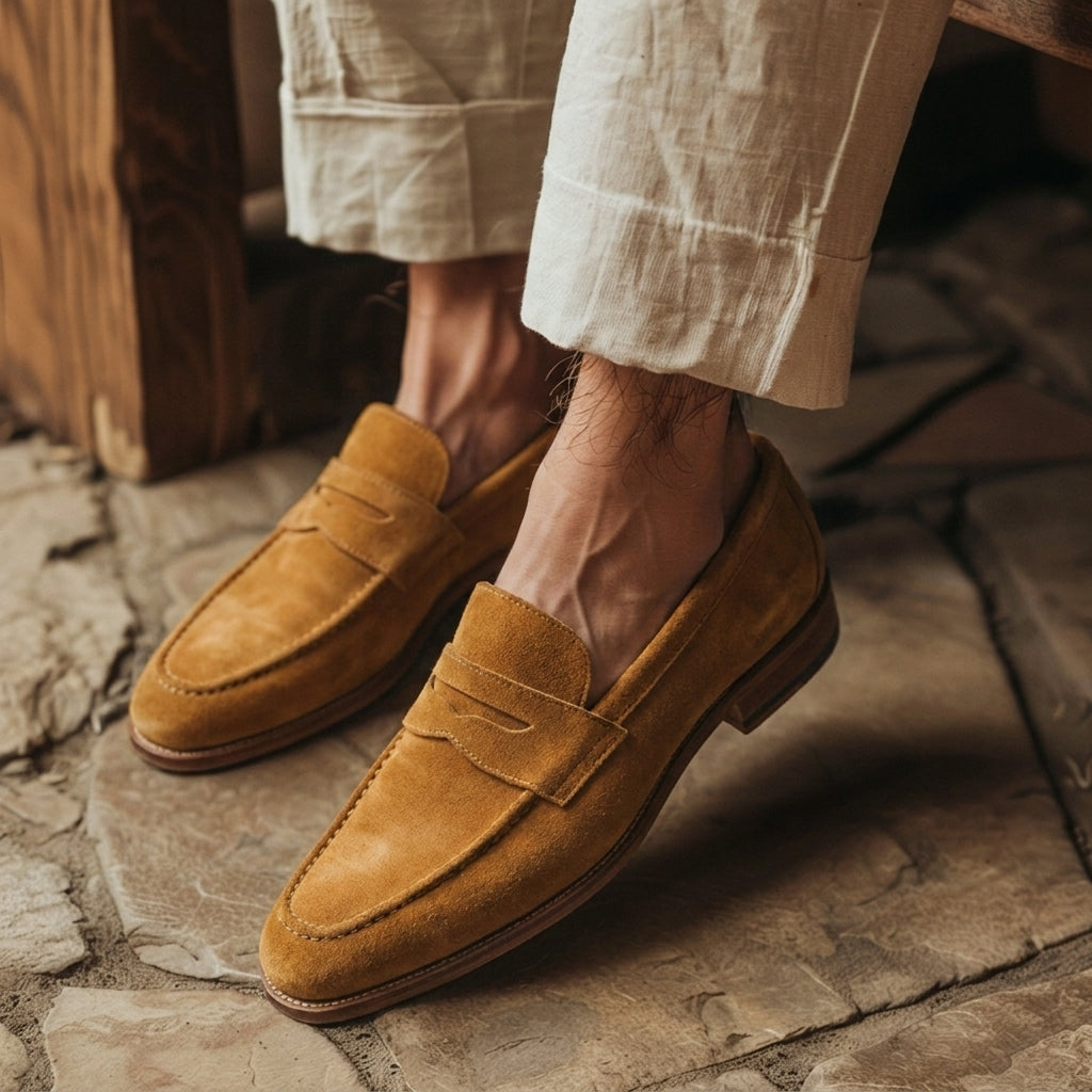 Tan Nubuck Leather Giuliano Loafer