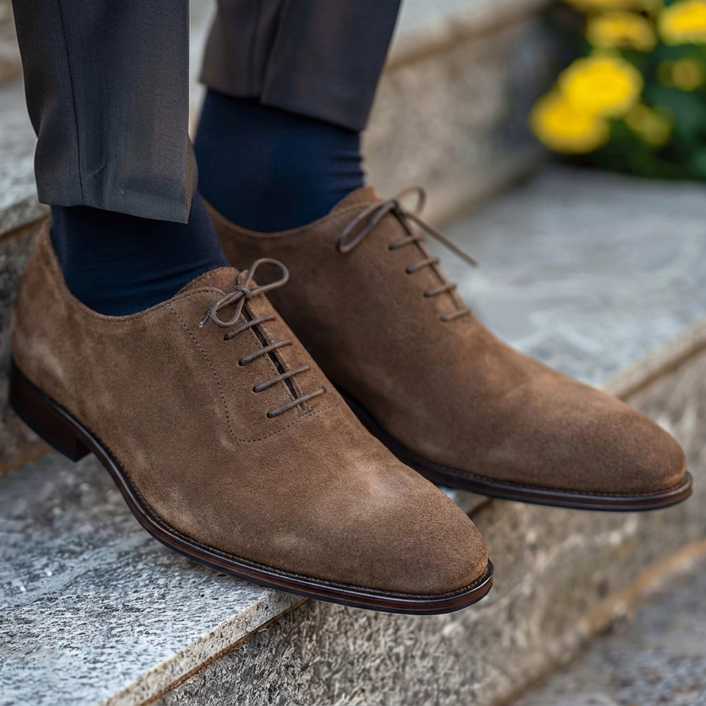 Brown Nubuck Leather Claudio Oxfords