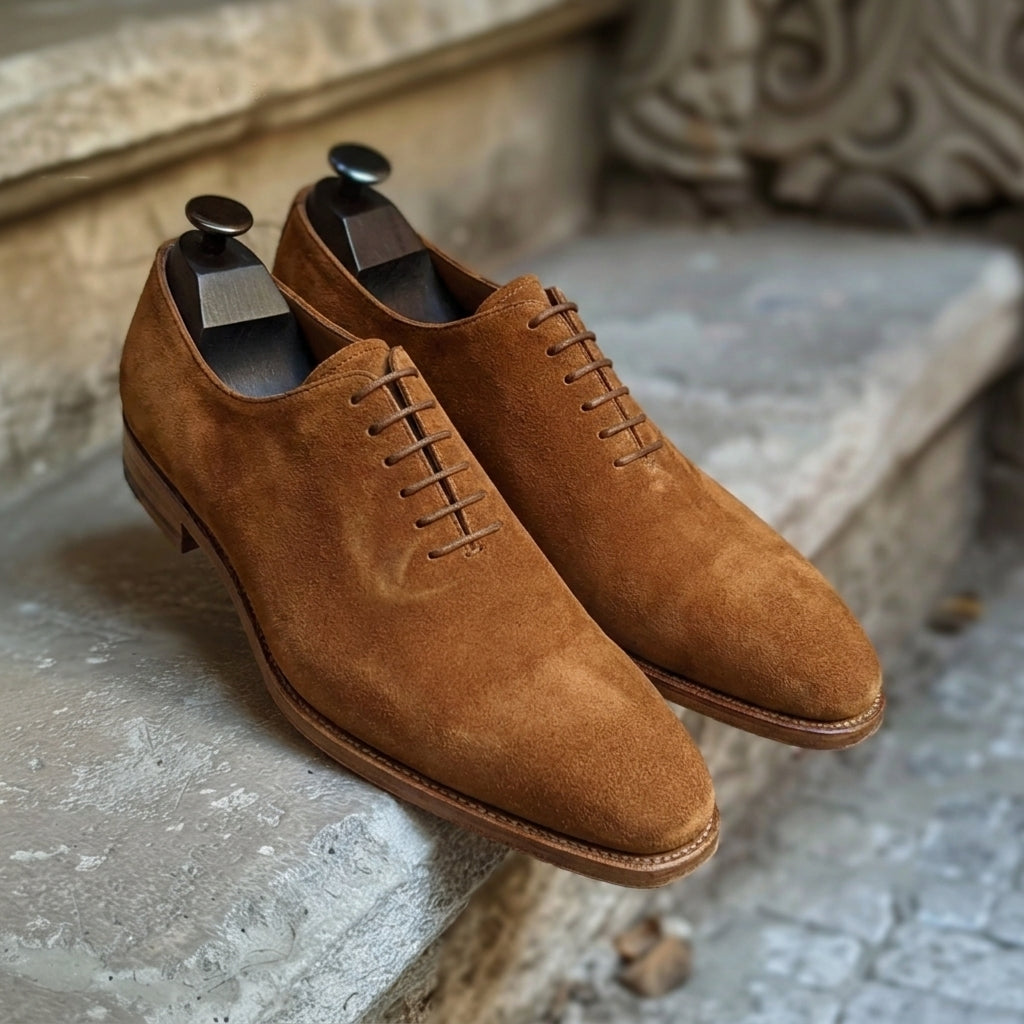 Tan Nubuck Leather Cristiano Oxfords