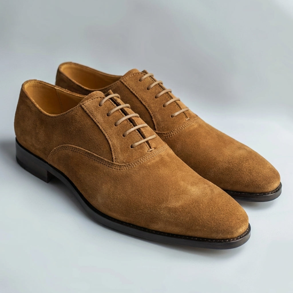 Tan Nubuck Leather Dario Oxfords