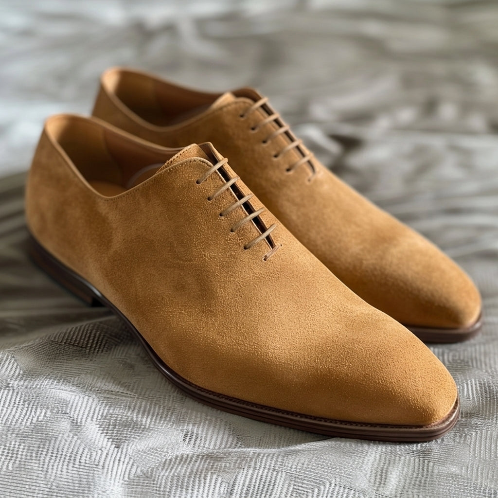 Tan Nubuck Leather Donato Oxfords