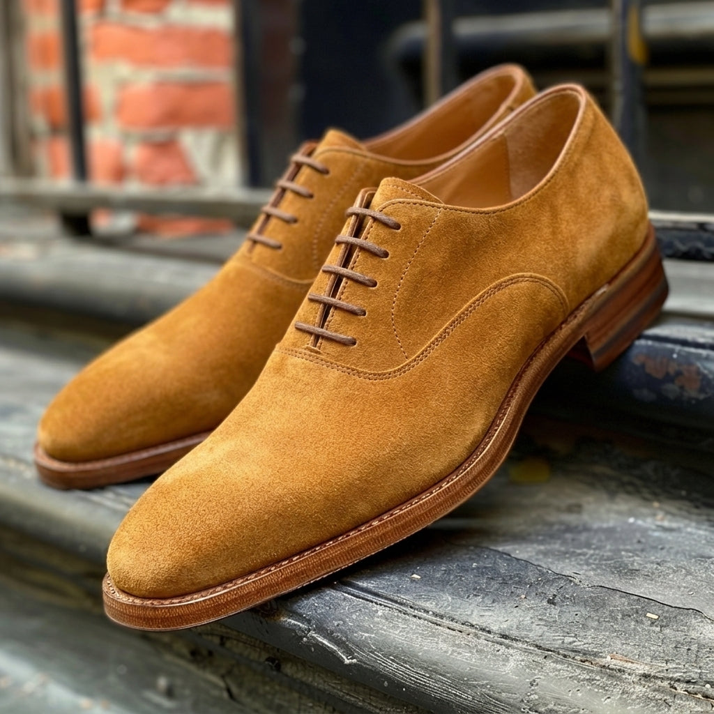 Tan Nubuck Leather Edmondo Oxfords