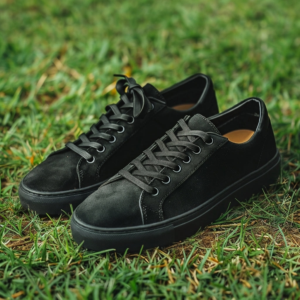 Black Nubuck Leather Fortunato Sneakers