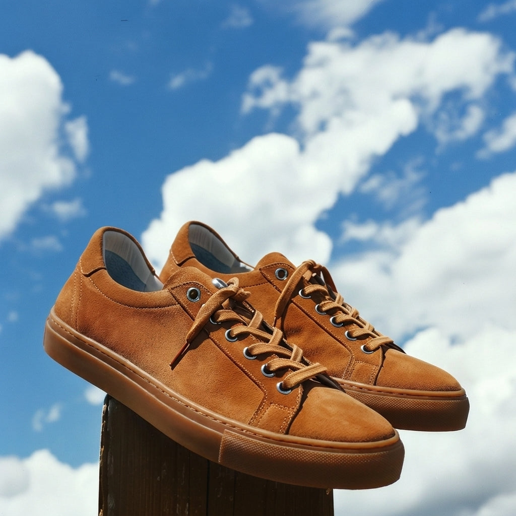 Brown Nubuck Leather Gesualdo Sneakers