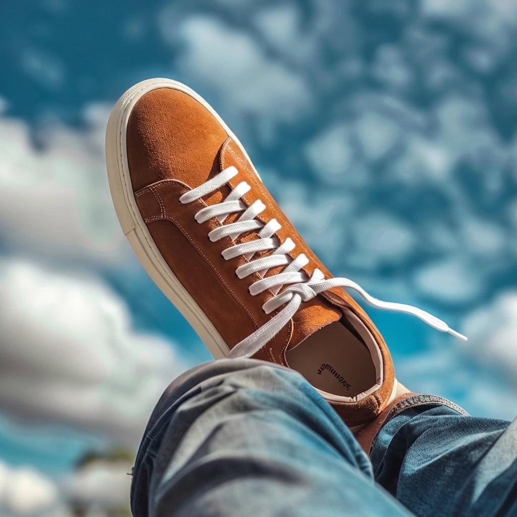 Brown Nubuck Leather GiosuÃ¨ Sneakers