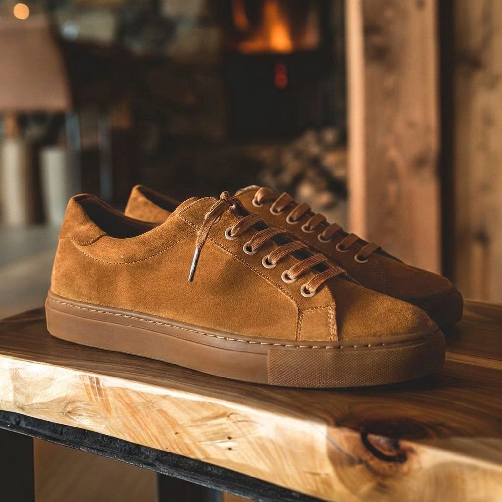 Brown Nubuck Leather Ivo Sneakers