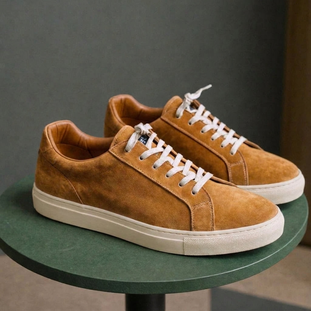 Brown Nubuck Leather Ivano Sneakers