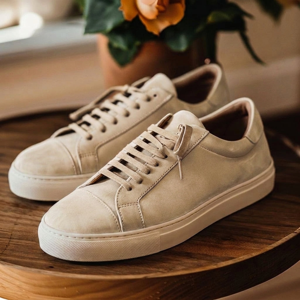 Tan Nubuck Leather Loris Sneakers