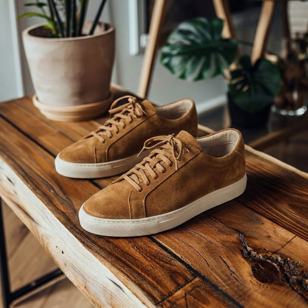 Tan Nubuck Leather Luca Sneakers