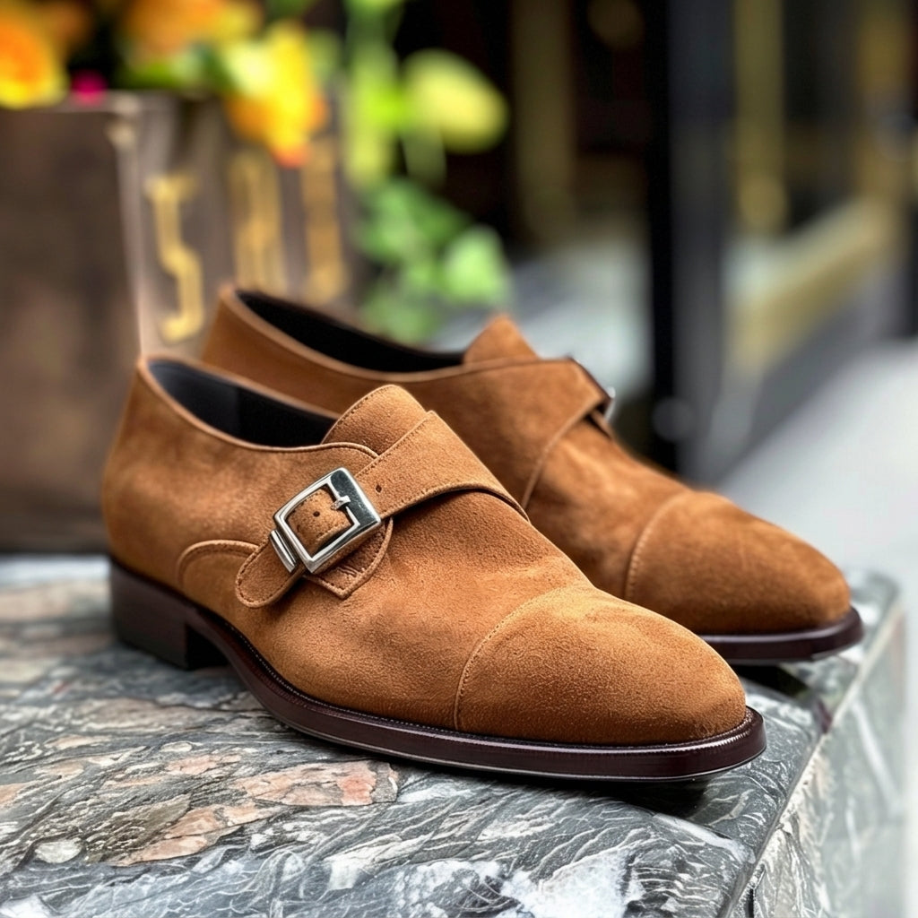 Brown Suede Tullio Monk Straps