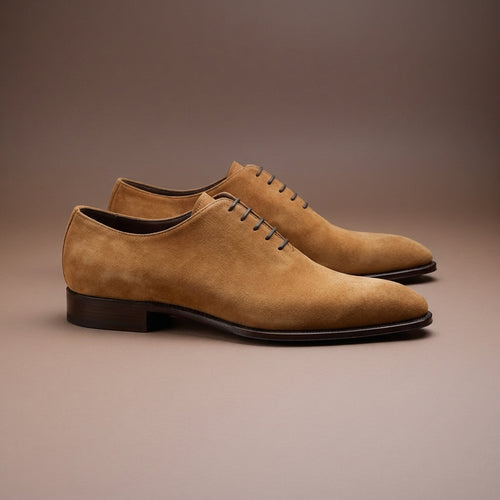 Tan Suede Leather Nandes Oxford Shoes