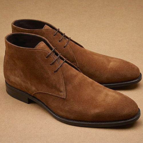 Brown Suede Leather Gabrovo Chukka Lace Up Boots