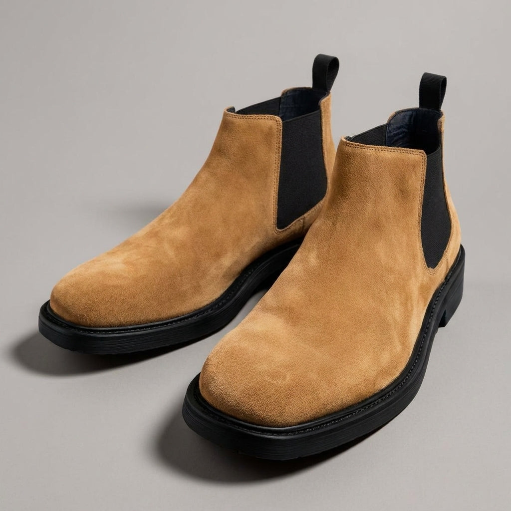 Tan Suede Leather Grayson Chelsea Boot