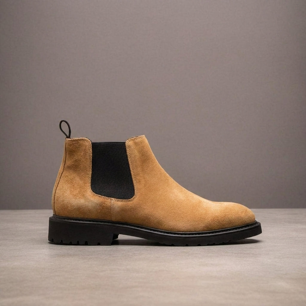 Tan Suede Leather Grayson Chelsea Boot