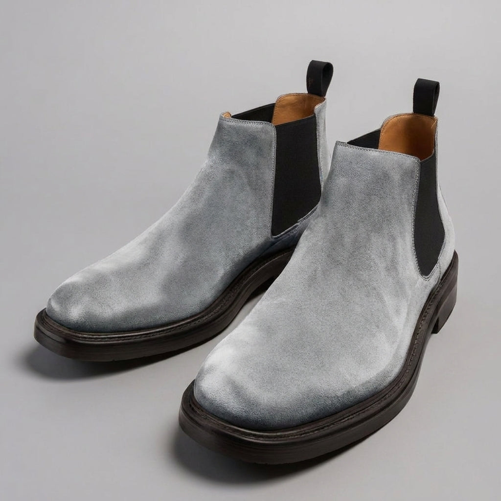 Grey Suede Leather Grayson Chelsea Boot