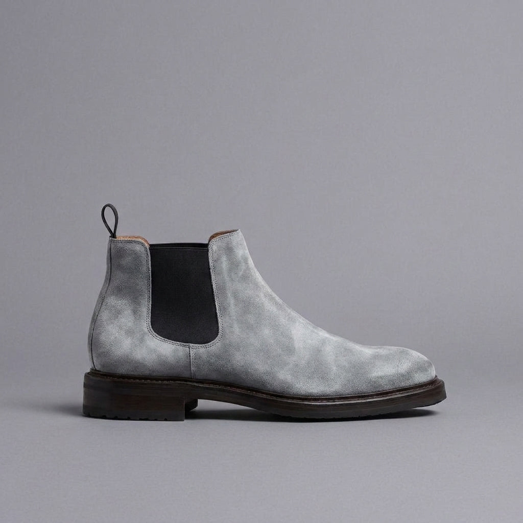Grey Suede Leather Grayson Chelsea Boot