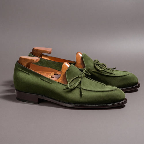 Green Suede Leather Yukon Loafers