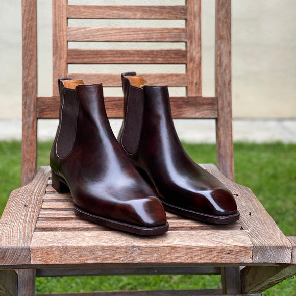 Brown Leather Teramo Slip On Chelsea Boots