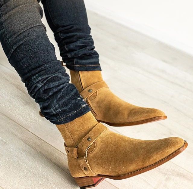 Tan Suede Xendara Harness Chelsea Boots 