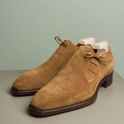 Brown Leather Camria Whole Cut Oxfords