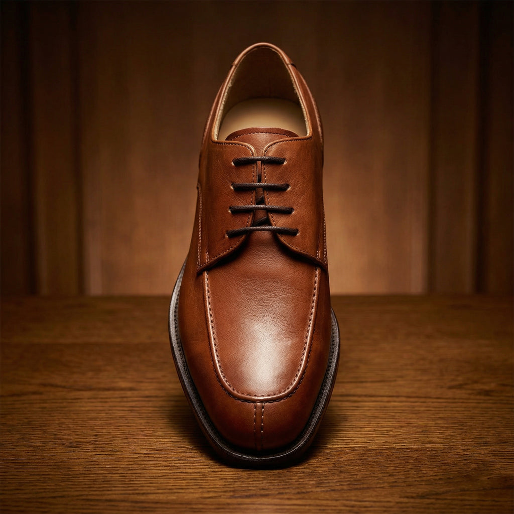 Height Increasing Tan Leather Wynyard Derby Shoes