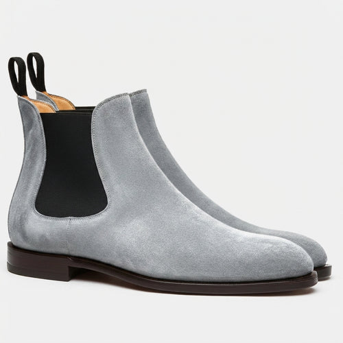 Grey Suede Leather Celso Chelsea Boot