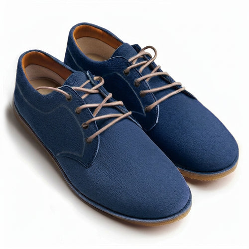 Blue Suede Leather Divino Barefoot Sneakers