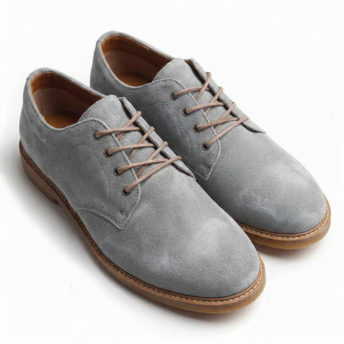 Grey Suede Leather Divino Barefoot Sneakers