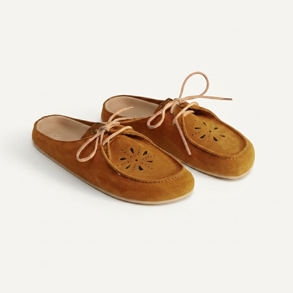Tan Suede Leather Opale Mule