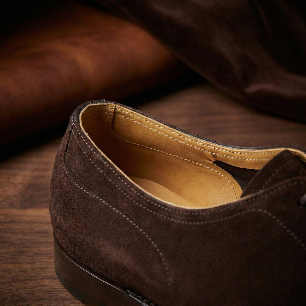 Brown Suede Hamlet Derby Shoes