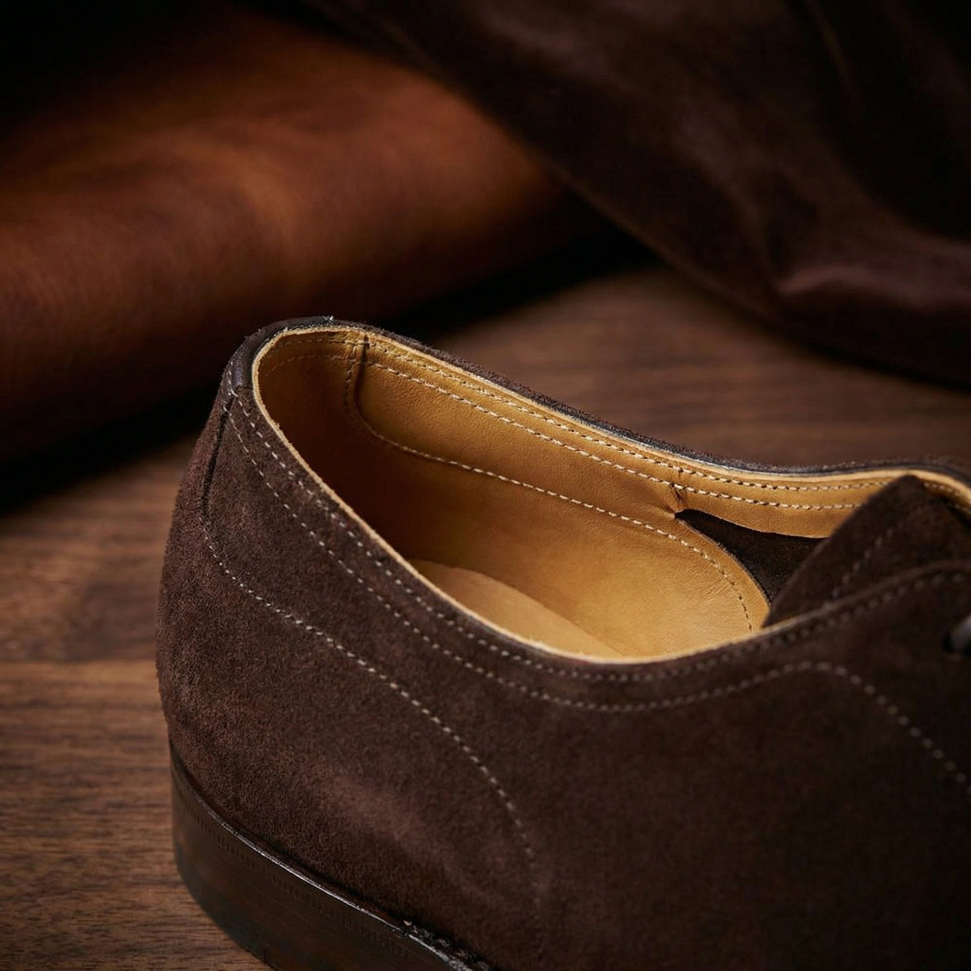 Brown Suede Hamlet Derby Shoes