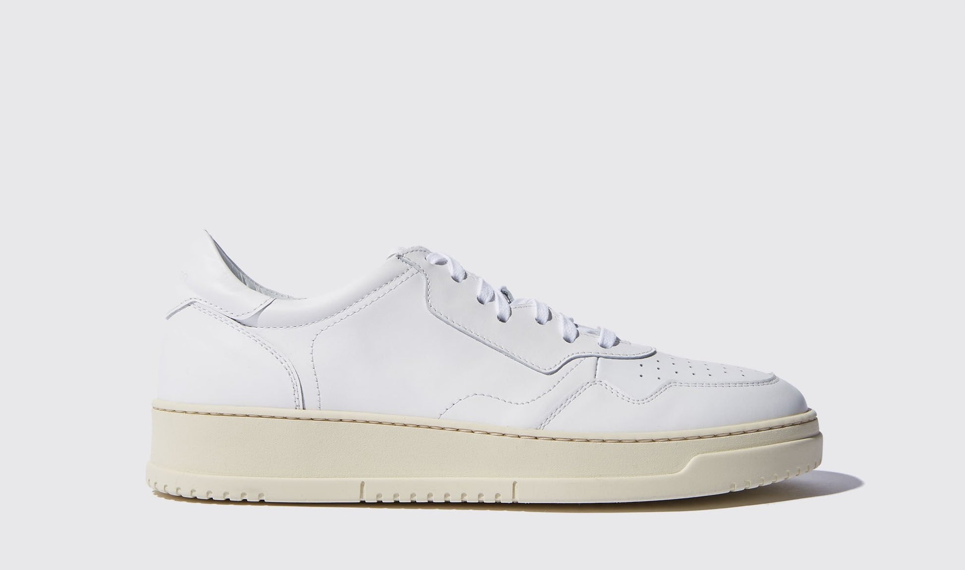 White Leather Carter Lace Up Sneakers