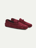 Wine Red Suede Ophelia Driving Loafers