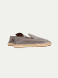 Grey Suede Selene Beachside Espadrille Loafers with White Soles