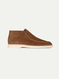 Tan Suede Athena City Half Boots - AW24