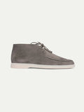 Grey Suede Vatero Chukka Desert Boots with White Sole