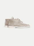 Light Grey Suede Vatero Chukka Desert Boots with White Sole - Summer 2024 Collection