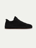 Black Suede Fleeced Eirene Lace Up Sneakers