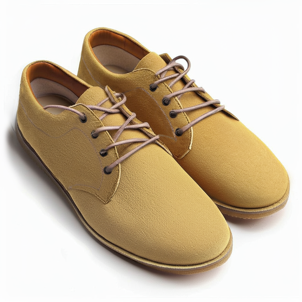 Cream Suede Leather Divino Barefoot Sneakers