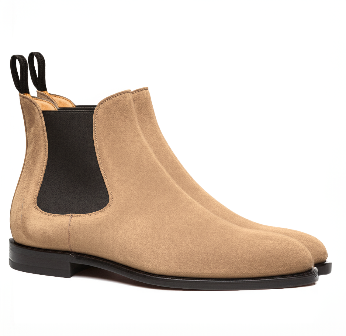 Cream Suede Leather Celso Chelsea Boot