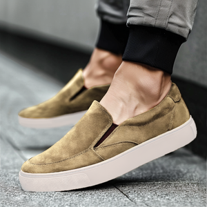Cream Suede Leather Wheat Whisper Slip On Sneakers Summer 2024