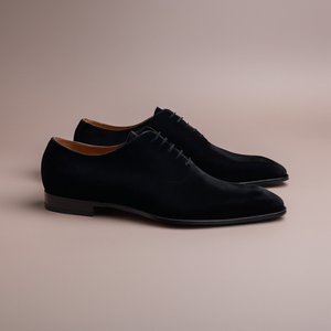 Black Suede Leather Nandes Oxford Shoes