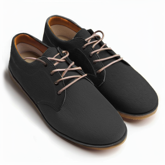 Black Suede Leather Divino Barefoot Sneakers