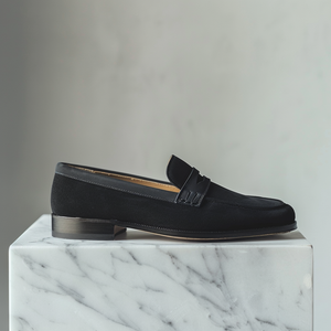 Black Nubuck Leather Enzo Loafer